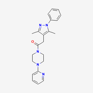 2-(3,5-dimethyl-1-phenyl-1H-pyrazol-4-yl)-1-[4-(2-pyridyl)piperazino]-1-ethanone