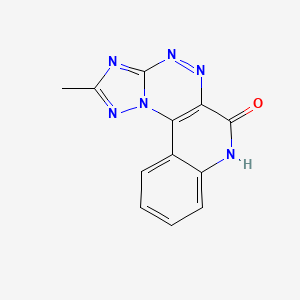 molecular formula C12H8N6O B14938915 15-methyl-8,11,12,14,16,17-hexazatetracyclo[8.7.0.02,7.013,17]heptadeca-1(10),2,4,6,11,13,15-heptaen-9-one 