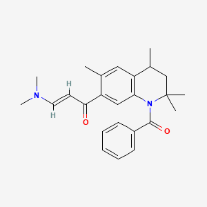 molecular formula C25H30N2O2 B14938925 1-(1-Benzoyl-2,2,4,6-tetramethyl-1,2,3,4-tetrahydro-7-quinolinyl)-3-(dimethylamino)-2-propen-1-one 