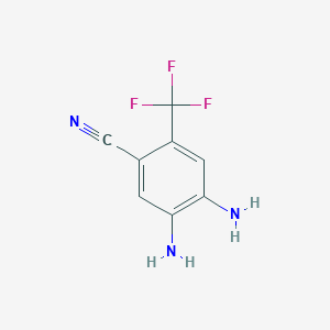 molecular formula C8H6F3N3 B1493894 4,5-二氨基-2-(三氟甲基)苯甲腈 CAS No. 882978-62-3