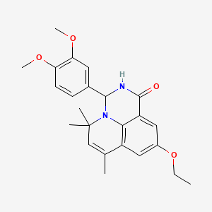 3-(3,4-dimethoxyphenyl)-9-ethoxy-5,5,7-trimethyl-2,3-dihydro-1H,5H-pyrido[3,2,1-ij]quinazolin-1-one