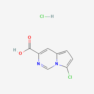 molecular formula C8H6Cl2N2O2 B1493896 7-Chloropyrrolo[1,2-c]pyrimidine-3-carboxylic acid hydrochloride CAS No. 588720-14-3