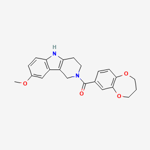 molecular formula C22H22N2O4 B14938973 3,4-dihydro-2H-1,5-benzodioxepin-7-yl(8-methoxy-1,3,4,5-tetrahydro-2H-pyrido[4,3-b]indol-2-yl)methanone 