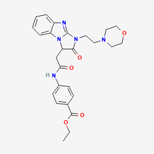 ethyl 4-[({1-[2-(morpholin-4-yl)ethyl]-2-oxo-2,3-dihydro-1H-imidazo[1,2-a]benzimidazol-3-yl}acetyl)amino]benzoate