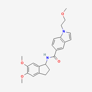 N-(5,6-dimethoxy-2,3-dihydro-1H-inden-1-yl)-1-(2-methoxyethyl)-1H-indole-5-carboxamide