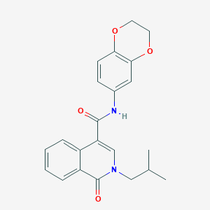 N-(2,3-dihydro-1,4-benzodioxin-6-yl)-2-(2-methylpropyl)-1-oxo-1,2-dihydroisoquinoline-4-carboxamide