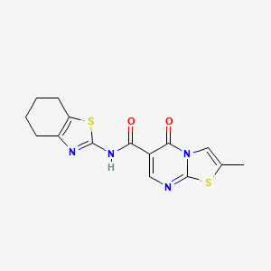 2-methyl-5-oxo-N-(4,5,6,7-tetrahydro-1,3-benzothiazol-2-yl)-5H-[1,3]thiazolo[3,2-a]pyrimidine-6-carboxamide