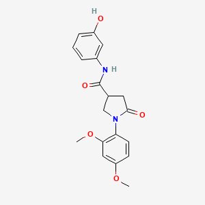 1-(2,4-dimethoxyphenyl)-N-(3-hydroxyphenyl)-5-oxopyrrolidine-3-carboxamide