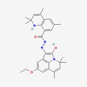 N'-[(1E)-8-ethoxy-4,4,6-trimethyl-2-oxo-4H-pyrrolo[3,2,1-ij]quinolin-1(2H)-ylidene]-2,2,4,6-tetramethyl-1,2-dihydroquinoline-8-carbohydrazide