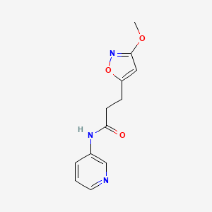 molecular formula C12H13N3O3 B14939119 3-(3-methoxy-1,2-oxazol-5-yl)-N-(pyridin-3-yl)propanamide 