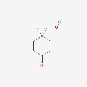 molecular formula C8H14O2 B1493913 4-(Hydroxymethyl)-4-methylcyclohexanone 
