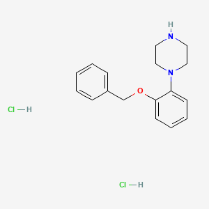 molecular formula C17H22Cl2N2O B1493915 1-(2-(苄氧基)苯基)哌嗪二盐酸盐 CAS No. 1187930-93-3
