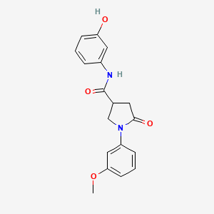 N-(3-hydroxyphenyl)-1-(3-methoxyphenyl)-5-oxopyrrolidine-3-carboxamide