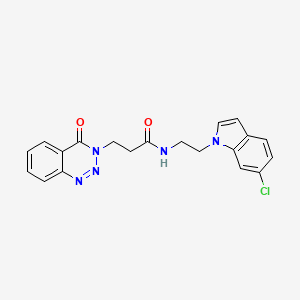 N-[2-(6-chloro-1H-indol-1-yl)ethyl]-3-(4-oxo-1,2,3-benzotriazin-3(4H)-yl)propanamide