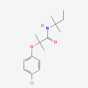 molecular formula C15H22ClNO2 B14939178 2-(4-chlorophenoxy)-2-methyl-N-(2-methylbutan-2-yl)propanamide 