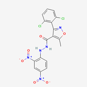 molecular formula C17H11Cl2N5O6 B14939194 3-(2,6-dichlorophenyl)-N'-(2,4-dinitrophenyl)-5-methyl-1,2-oxazole-4-carbohydrazide 