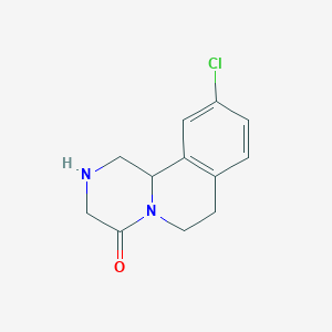 molecular formula C12H13ClN2O B1493920 10-Chloro-2,3,6,7-tetrahydro-1H-pyrazino[2,1-a]isoquinolin-4(11bh)-one CAS No. 1082914-63-3