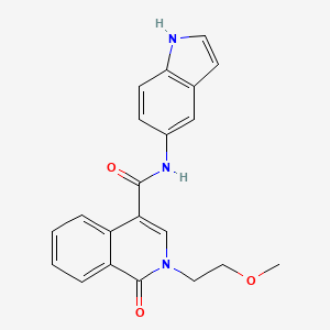 N-(1H-indol-5-yl)-2-(2-methoxyethyl)-1-oxo-1,2-dihydroisoquinoline-4-carboxamide