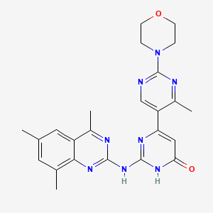 6-(4-methyl-2-morpholino-5-pyrimidinyl)-2-[(4,6,8-trimethyl-2-quinazolinyl)amino]-4(3H)-pyrimidinone