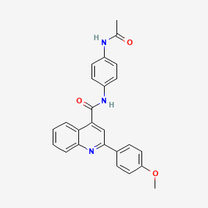 N-(4-acetamidophenyl)-2-(4-methoxyphenyl)quinoline-4-carboxamide