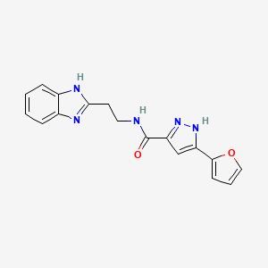 N-[2-(1H-benzimidazol-2-yl)ethyl]-5-(furan-2-yl)-1H-pyrazole-3-carboxamide