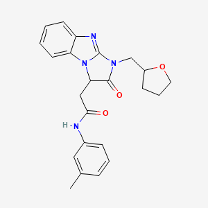 N-(3-methylphenyl)-2-[2-oxo-1-(tetrahydrofuran-2-ylmethyl)-2,3-dihydro-1H-imidazo[1,2-a]benzimidazol-3-yl]acetamide