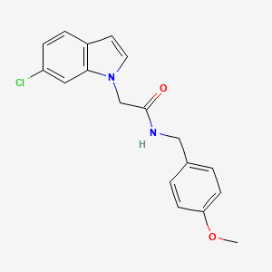 2-(6-chloro-1H-indol-1-yl)-N-(4-methoxybenzyl)acetamide