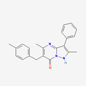 molecular formula C22H21N3O B14939282 2,5-dimethyl-6-(4-methylbenzyl)-3-phenylpyrazolo[1,5-a]pyrimidin-7(4H)-one 