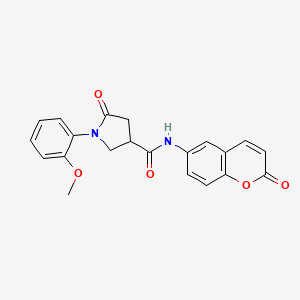 1-(2-methoxyphenyl)-5-oxo-N-(2-oxo-2H-chromen-6-yl)pyrrolidine-3-carboxamide