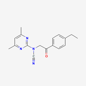 (4,6-Dimethyl-pyrimidin-2-yl)-[2-(4-ethyl-phenyl)-2-oxo-ethyl]-cyanamide