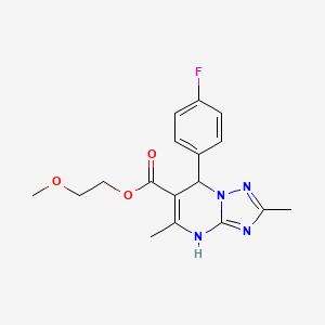 2-Methoxyethyl 7-(4-fluorophenyl)-2,5-dimethyl-4,7-dihydro[1,2,4]triazolo[1,5-a]pyrimidine-6-carboxylate