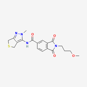 2-(3-methoxypropyl)-N-(2-methyl-2,6-dihydro-4H-thieno[3,4-c]pyrazol-3-yl)-1,3-dioxo-2,3-dihydro-1H-isoindole-5-carboxamide