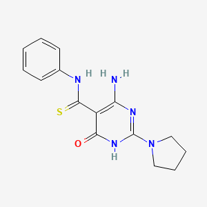 4-amino-6-hydroxy-N-phenyl-2-(pyrrolidin-1-yl)pyrimidine-5-carbothioamide