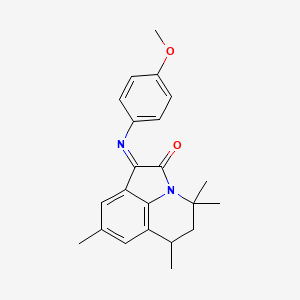 molecular formula C22H24N2O2 B14939345 (1E)-1-[(4-methoxyphenyl)imino]-4,4,6,8-tetramethyl-5,6-dihydro-4H-pyrrolo[3,2,1-ij]quinolin-2(1H)-one 