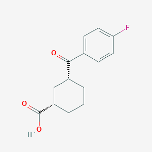 molecular formula C14H15FO3 B1493935 (1S,3R)-3-(4-氟苯甲酰)环己烷-1-羧酸 CAS No. 735269-81-5