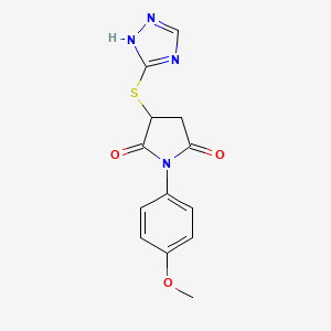 1-(4-methoxyphenyl)-3-(4H-1,2,4-triazol-3-ylsulfanyl)pyrrolidine-2,5-dione