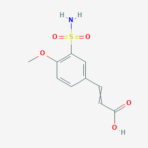 molecular formula C10H11NO5S B1493936 3-(4-Methoxy-3-sulfamoylphenyl)prop-2-enoic acid 