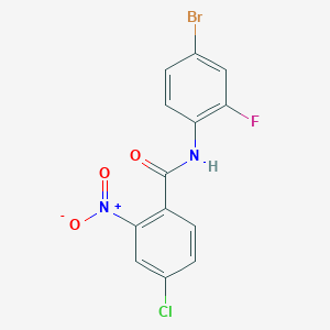 molecular formula C13H7BrClFN2O3 B14939362 N-(4-bromo-2-fluorophenyl)-4-chloro-2-nitrobenzamide 