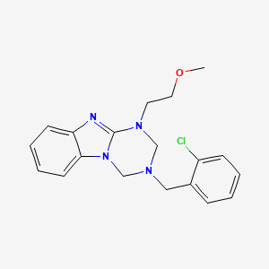 3-(2-Chlorobenzyl)-1-(2-methoxyethyl)-1,2,3,4-tetrahydro[1,3,5]triazino[1,2-a]benzimidazole