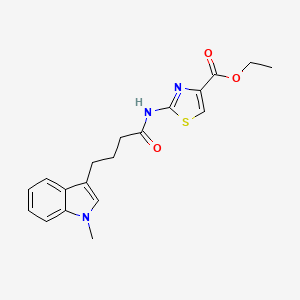 ethyl 2-{[4-(1-methyl-1H-indol-3-yl)butanoyl]amino}-1,3-thiazole-4-carboxylate