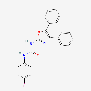 molecular formula C22H16FN3O2 B14939451 1-(4,5-Diphenyl-1,3-oxazol-2-yl)-3-(4-fluorophenyl)urea 