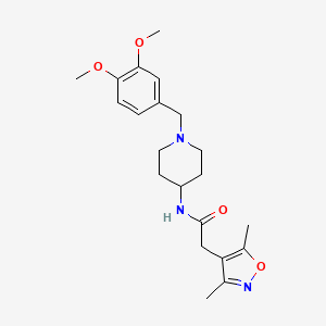 N-[1-(3,4-dimethoxybenzyl)piperidin-4-yl]-2-(3,5-dimethyl-1,2-oxazol-4-yl)acetamide