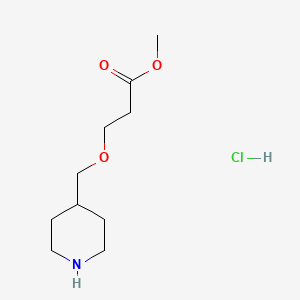 molecular formula C10H20ClNO3 B1493947 Methyl 3-(4-piperidinylmethoxy)propanoate hydrochloride CAS No. 1219979-58-4