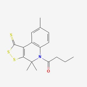 1-(4,4,8-trimethyl-1-thioxo-1,4-dihydro-5H-[1,2]dithiolo[3,4-c]quinolin-5-yl)butan-1-one