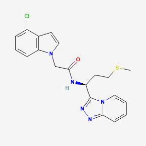 2-(4-chloro-1H-indol-1-yl)-N-[(1S)-3-(methylsulfanyl)-1-([1,2,4]triazolo[4,3-a]pyridin-3-yl)propyl]acetamide