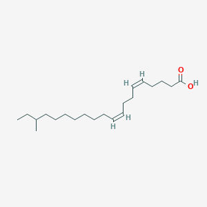 B149395 18-Methyl-5,9-eicosadienoic acid CAS No. 133530-15-1