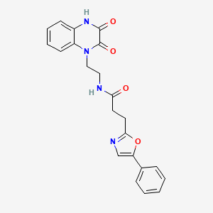 N-(2-(3-hydroxy-2-oxoquinoxalin-1(2H)-yl)ethyl)-3-(5-phenyloxazol-2-yl)propanamide