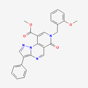 Methyl 7-(2-methoxybenzyl)-6-oxo-3-phenyl-6,7-dihydropyrazolo[1,5-a]pyrido[3,4-e]pyrimidine-9-carboxylate