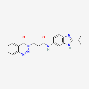 3-(4-oxo-1,2,3-benzotriazin-3(4H)-yl)-N-[2-(propan-2-yl)-1H-benzimidazol-6-yl]propanamide