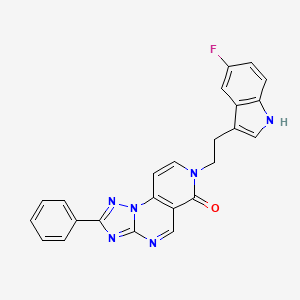 molecular formula C24H17FN6O B14939545 7-[2-(5-fluoro-1H-indol-3-yl)ethyl]-2-phenylpyrido[3,4-e][1,2,4]triazolo[1,5-a]pyrimidin-6(7H)-one 